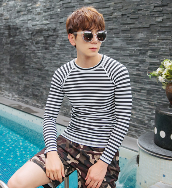 <br><font color="#fd0303">[365SALE]</font><br><font color="#2046a7">★교환/반품불가★</font><br>OKK_MH:시니컬 Stripe rashguard