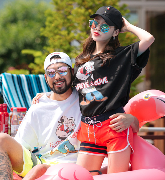 <br><font color="#fd0303">[365SALE]</font><br><font color="#2046a7">★교환/반품불가★</font><br>OKK_DN:뽀빠이 Short T shirts..