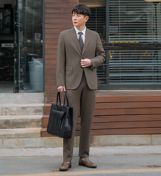 (M-6XL)<BR>메이도프 Jacket+나이브스 Back banding Slacks <br><font color=