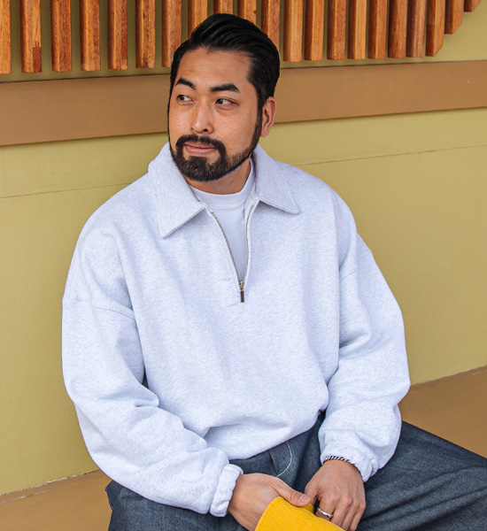 (XL-6XL)<br>비트링 half zip-up collar sweatshirt