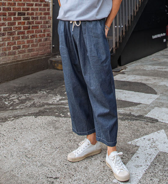 (L-5XL)<BR>더스턴 Balloon Banding non-wash denim pants <br><font color="#098a09"><B>Select length (Basic,Long+10cm)</B></font>