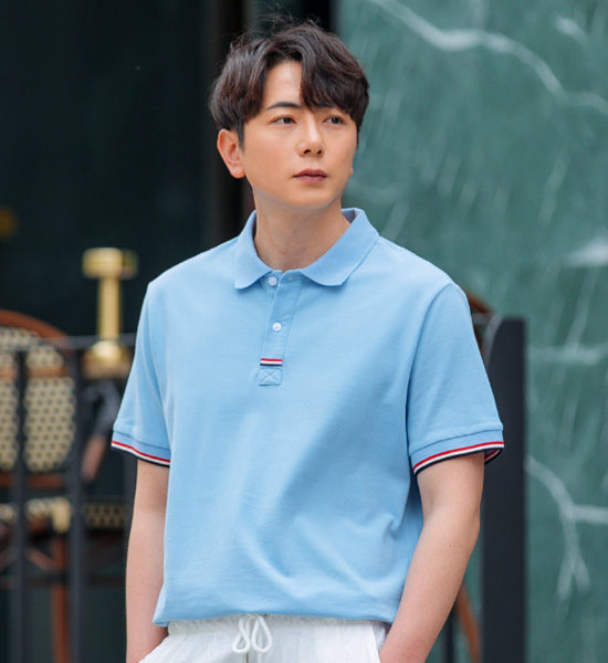 (L-6XL)<br>모닝커피 short-sleeved collar T-shirt