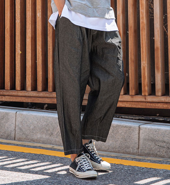(L-5XL)<BR>더스턴 Balloon Banding non-wash denim pants <br><font color="#098a09"><B>Select length (Basic,Long+10cm)</B></font>