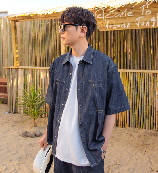 (XL-6XL)<br>마리코 Linen Non-wash jeans Shirt&Jacket