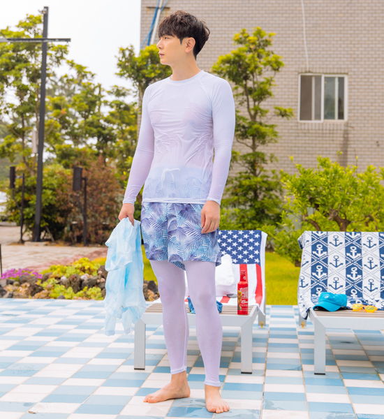 (L-6XL)<BR>히본 아쿠아스판 a long-sleeved t-shirt+푸던 아쿠아스판 롱레깅스