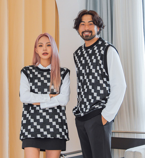 (XL~6XL)<BR>블릭센 체커조끼