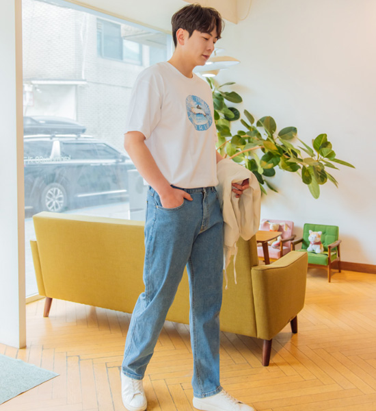 (L-5XL)<BR>인크리스 스판데님팬츠<br><font color="#098a09"><B>기장선택 (Basic,Long+10cm)</B></font>