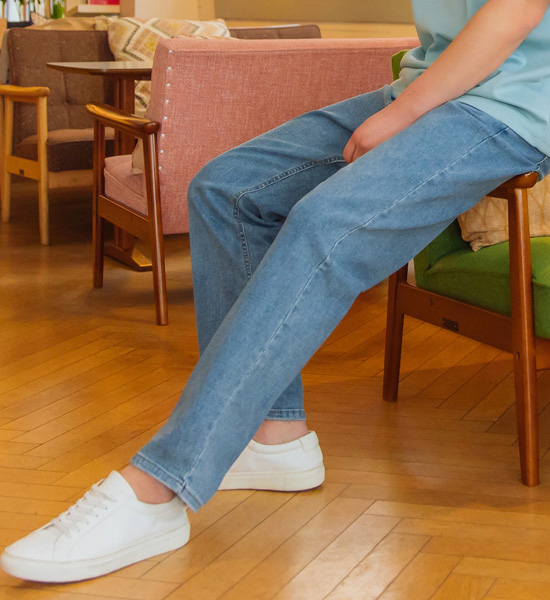 (L-5XL)<BR>인크리스 스판데님팬츠<br><font color="#098a09"><B>기장선택 (Basic,Long+10cm)</B></font>