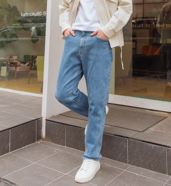 (L-5XL)<BR>인크리스 스판데님팬츠<br><font color="#098a09"><B>기장선택 (Basic,Long+10cm)</B></font>