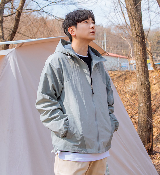 (L-4XL)<BR>페리넌 Hood Windbreak(안감메쉬)