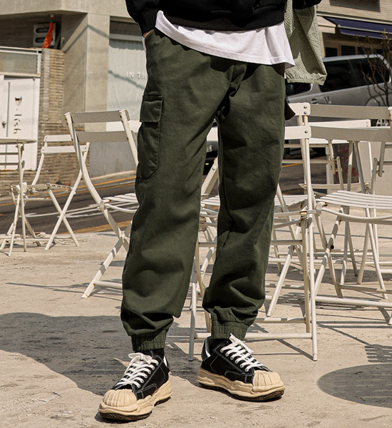 (L-5XL)<BR>호렌 Cargo jogger banding pants