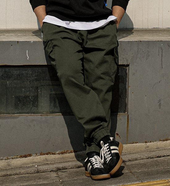(L-5XL)<BR>호렌 Cargo jogger banding pants