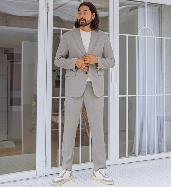 (M-6XL)<BR>스무트 정장자켓+드릭스 Slacks