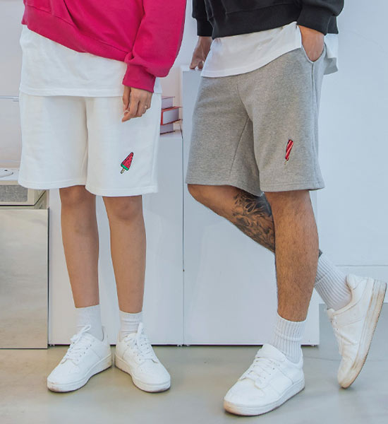 (L~6XL)<BR>러브라뷰 Ice cream Banding Shorts