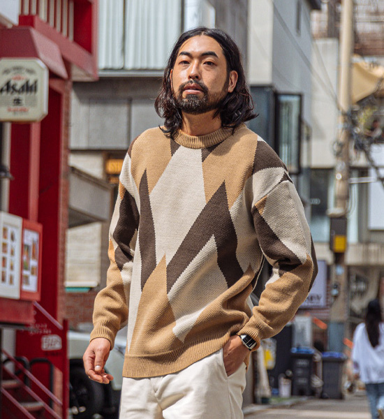 (L~5XL)<br>데이드 Round knitwear