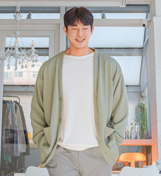 (XL-5XL)<BR>피케티 Cardigan 581
