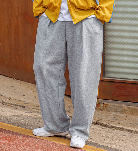 (XL-4XL)<BR>솔트스 주름와이드 banding pants