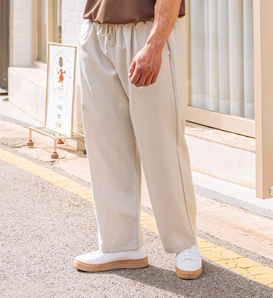 (L-5XL)<BR>카루소 Wide banding pants <br><font color=