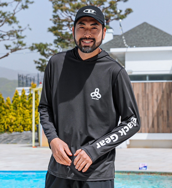 (L-5XL)<br>블랙기어 rashguard Hoodie