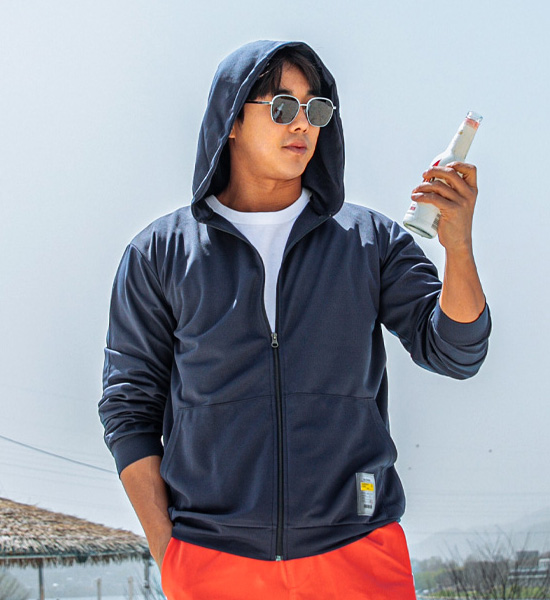 (L~5XL)<BR>쿠타 Hoodies zip up