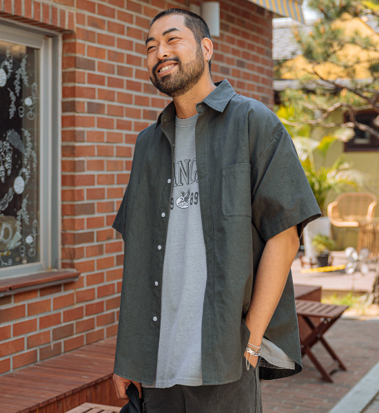(2XL-5XL)<br>아카드 short-sleeved shirt