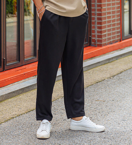 (L~3XL)<BR>카나본 Wide banding pants 8021