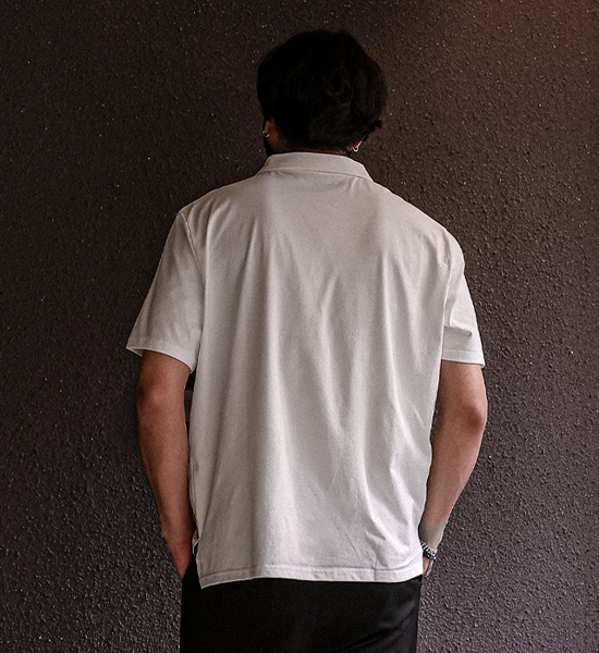(M-6XL)<br>아키사그 short-sleeved collar T-shirt <br><font color="#098a09"><B>Select length (Basic,Long+6cm)</B></font>