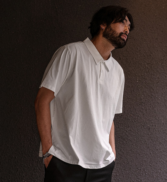 (M-6XL)<br>아키사그 short-sleeved collar T-shirt <br><font color="#098a09"><B>Select length (Basic,Long+6cm)</B></font>
