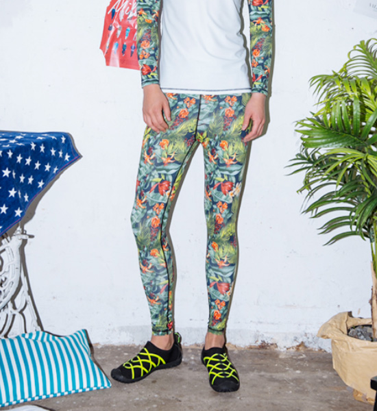 (M~4XL)<BR>Flower Leggings