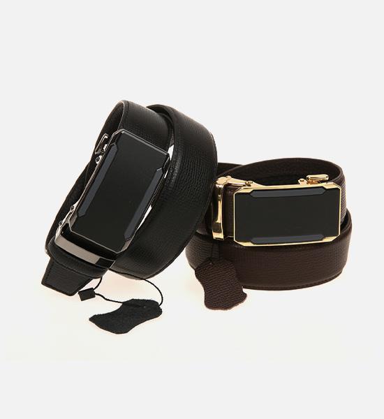 (Wearable up to 48 inches)<BR>치누크 Cowhide automatic belt(4383플라스틱사각)