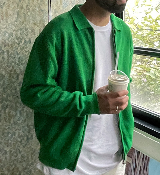 (XL-6XL)<BR>코앗 knit zip-up