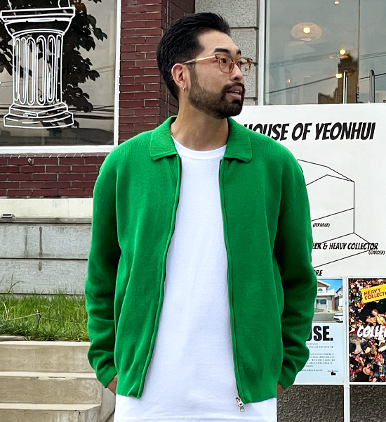 (XL-6XL)<BR>코앗 knit zip-up