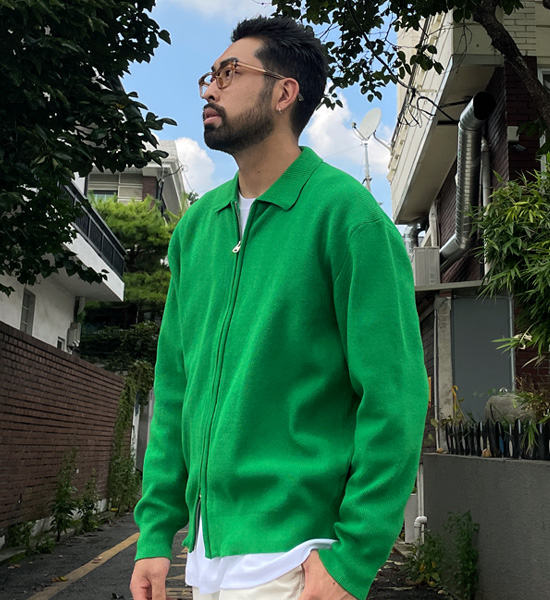 (XL-6XL)<BR>코앗 knit zip-up