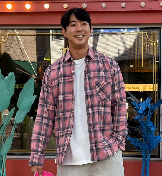 (L-3XL)<br>라우토가 checkered shirt