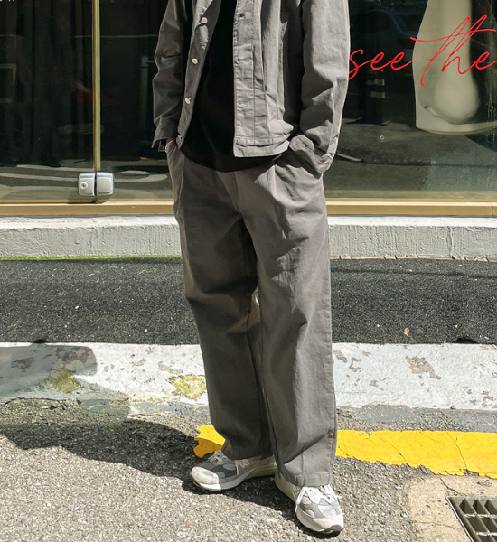 (XL-6XL)<BR>티렉스 Wide banding pants <br><font color="#098a09"><B>Select length (Basic,Long+8cm)</B></font>