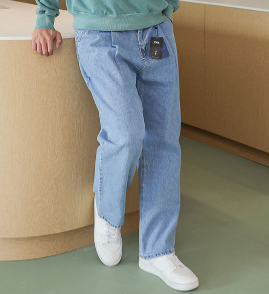 (S-5XL)<BR>쿠거린 Wide denim pants