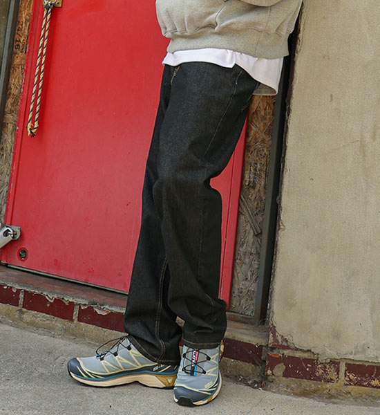 (M-6XL)<BR>리노트라 Hidden banding Tapered non-wash denim pants <br><font color="#098a09"><B>Select length (Basic,Long+10cm)</B></font>