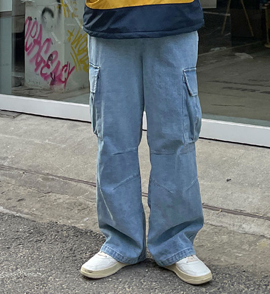 (XL-6XL)<BR>시로카 Denim banding pants
