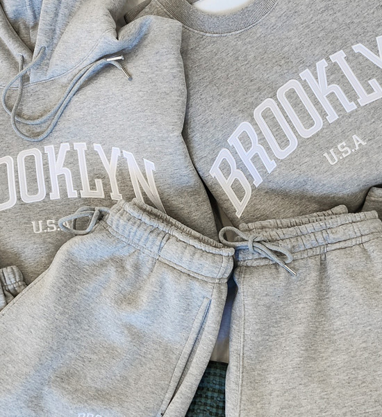 (L-6XL)<BR>Brooklyn Training Set Hood/man-to-man T+조거/세미와이드<br><font color="#098a09"><B>기장선택 상(Basic,Long+6cm),하(Basic,Long+8cm)</B></font>