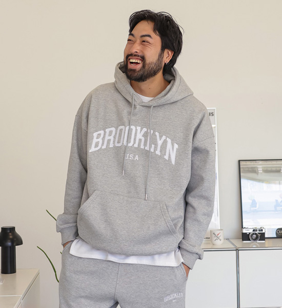 (L-6XL)<BR>Brooklyn Training Set Hood/man-to-man T+조거/세미와이드<br><font color=
