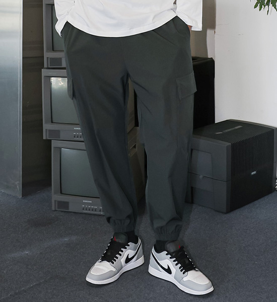 (M-5XL)<BR>럼비 사방스판 cargo-banding jogger pants 010-1