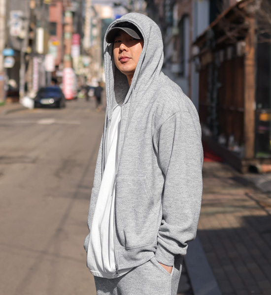 (XL-6XL)<BR>키콩 Knitwear hooded zip-up