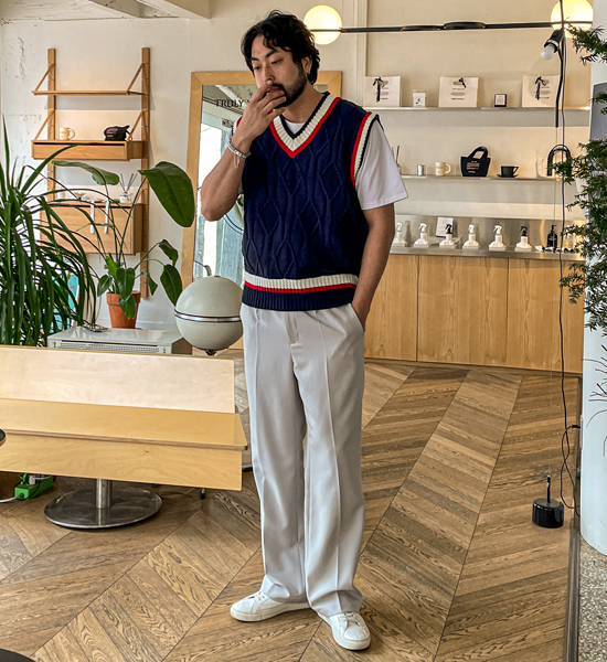(L-4XL)<br>아로야 V-neck Vest