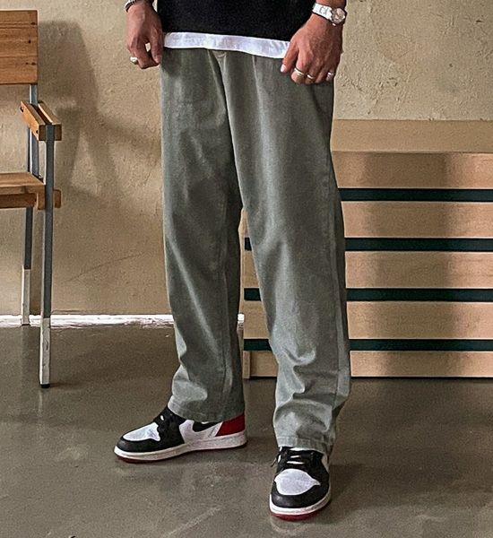 (M-5XL)<BR>하칼 Slim Fit Back banding cotton pants 70<br><font color="#224f20"><B>*Select length (Basic,Long+10cm)</B></font>