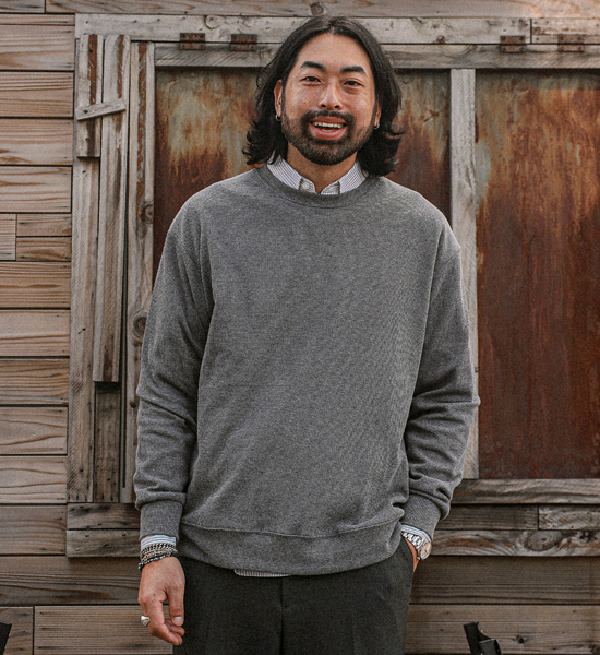 (L-5XL)<BR>몬퍼 Waffle man-to-man T
