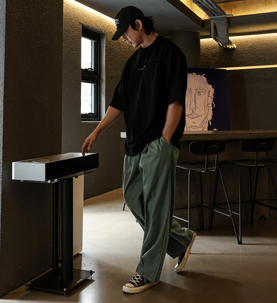 (L-4XL)<br>로즈호 Semi-wide fit Linen banding pants <br><font color="#098a09"><B>Select length (Basic,Long+8cm)</B></font>