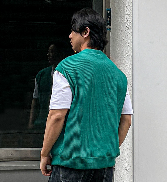 (L-4XL)<BR>데이아 골지니트조끼
