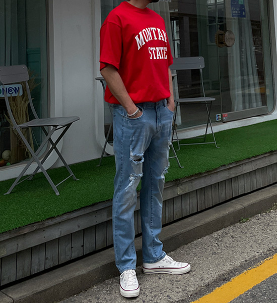 울프하드 Slim Fit denim pants 844
