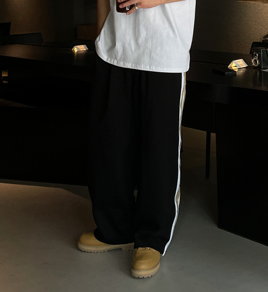 (XL-6XL)<BR>탄트 wide fit banding pants