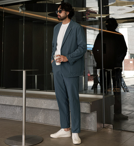 (L-5XL)<br>카퍼다 Jacket+반디버 standard fit Sidebanding Slacks